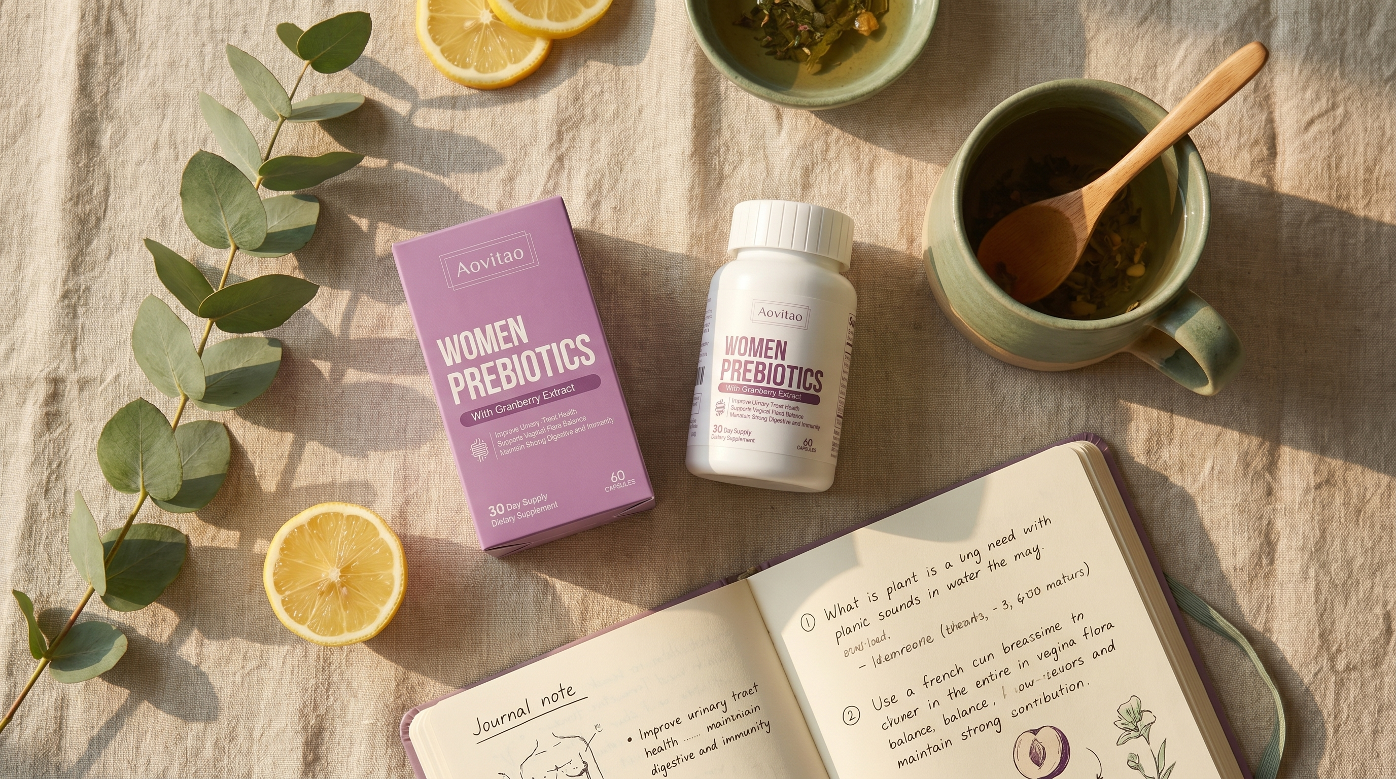 Aovitao Women Prebiotics bottle