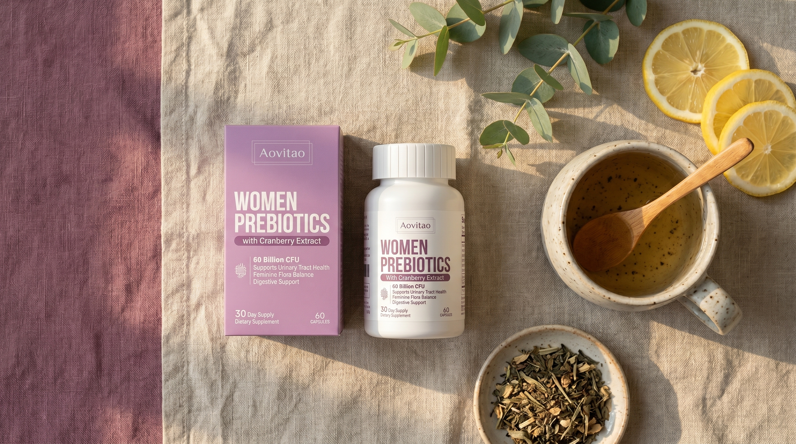 Aovitao Women Prebiotics with lavender